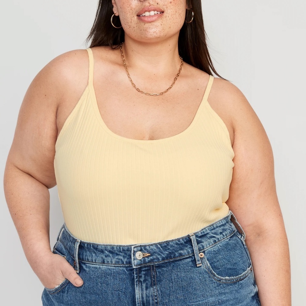 Strappy Rib-Knit Cropped Tank Top for Women - Picture 4 of 12